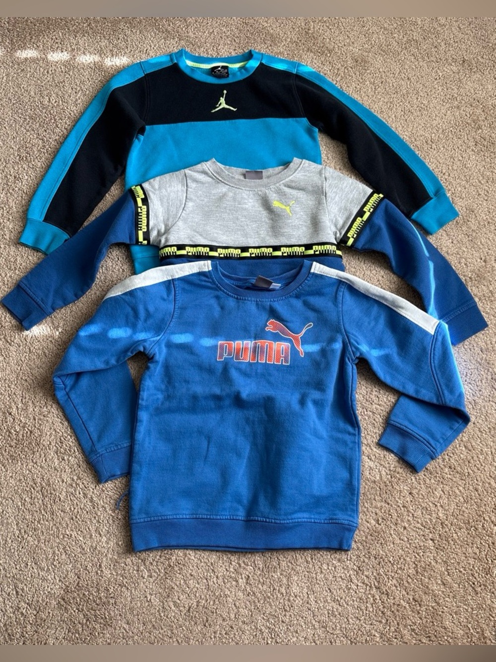 GUC Puma and Jordan sweatshirt bundle size 6